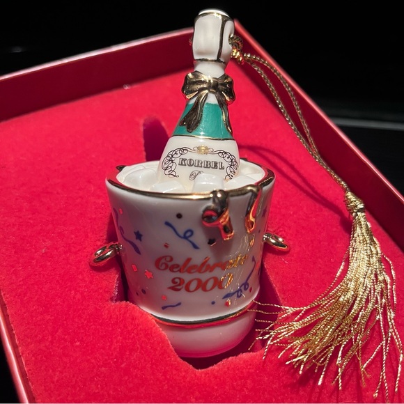 Lenox Ornament Celebrate 2000 Millennium Edition Korbel Champagne Bottle - Picture 7 of 13